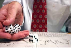 rolling the dice vs stock trading image